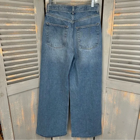 Reformation Dree Belted Baggy Wide Leg Jeans Sz 27 - Picture 12 of 15